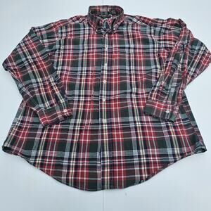 Tango By Max Raab Red Plaid Button Down Mens L/S Shirt XL